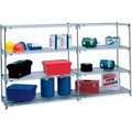 Metro Metro, Chrome, 4 Tier, Wire Shelving Starter Unit, 72"W x 24"D x 86"H 5654000